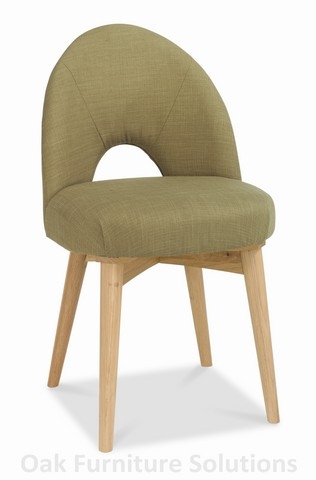 Orbit Oak Upholstered Chairs - Pair