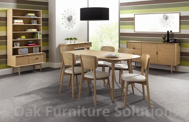 Orbit Oak Veneer Back Chairs - Pair