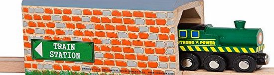 Orbrium Toys Large Wooden Train Tunnel for Wooden Railway Fits Thomas Brio Chuggington Melissa Doug Imaginarium``