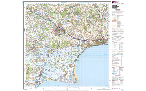 Ordnance Survey OS Landranger Map 1:50 000 - Ashford & Romney Marsh 189