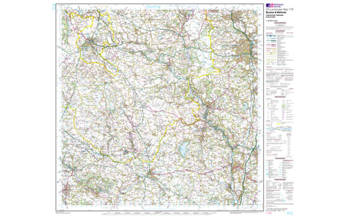 Ordnance Survey OS Landranger Map 1:50 000 - Buxton Matlock & Dovedale 119
