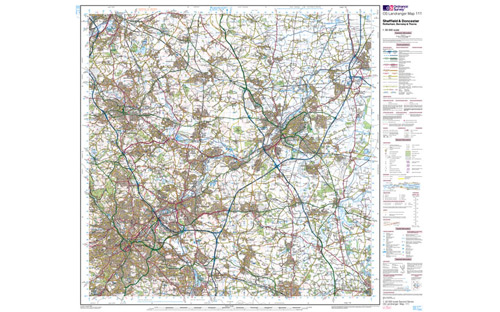 OS Landranger Map 1:50 000 - Sheffield & Doncaster 111