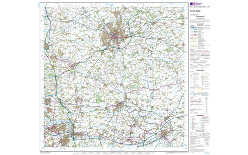 Ordnance Survey OS Landranger Map 1:50 000 - York 105