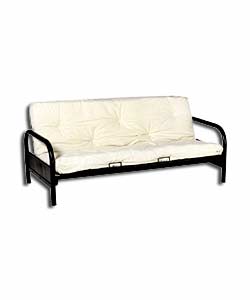 Black Futon and Natural Mattress