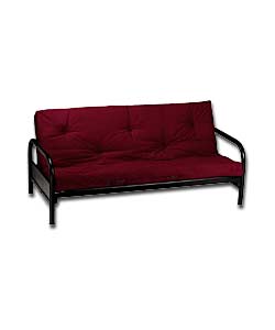 Black Futon and Wine Mattress