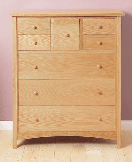 oregon Oak 8 Drawer Chest of Drawers