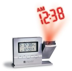 Scientific Radio Controlled Projection Clock - Silver