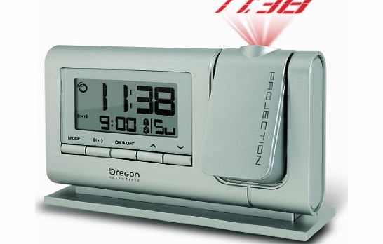 Oregon Scientific RM308_S Classic Radio Controlled Projection Alarm Clock - Sliver