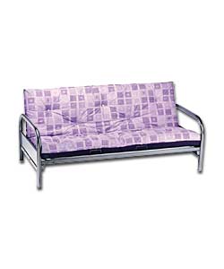 Silver Futon and Lilac Mattress
