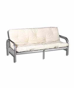 Silver Futon and Natural Mattress