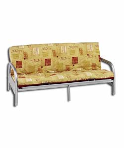 Silver Metal Futon/Oriental Gold Mattress