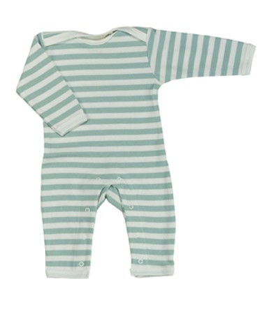 Organics For Kids Blue Broad Stripes Romper