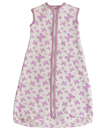 Organics For Kids Pink Butterflies Print Baby Sleeping Bag