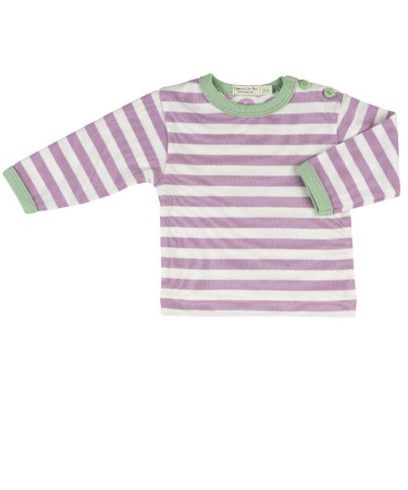 Organics For Kids Pink Nautical Stripe Long Sleeve T-shirt