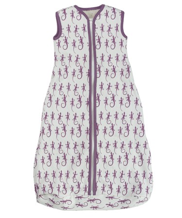 Organics For Kids Raspberry Gecko Print Baby Sleeping Bag