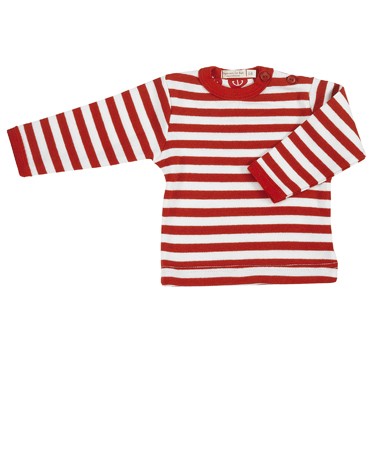 Organics For Kids Red Nautical Stripe Long Sleeve T-shirt