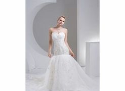 Organza Satin Chapel Train Sweetheart White