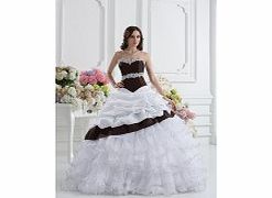 Organza Satin Floor-length Sweetheart Brown