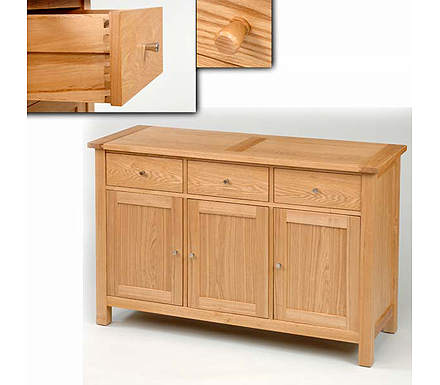 Chesterfield Ash 3 Door Sideboard