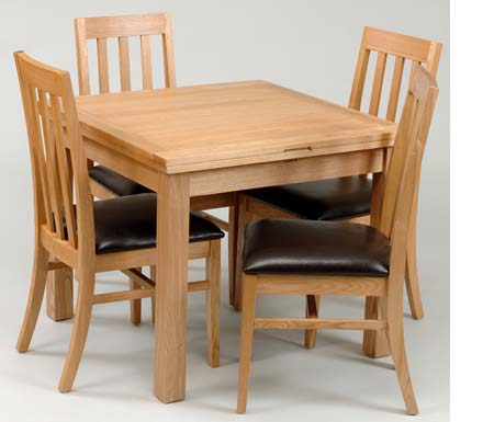 Chesterfield Ash Flip Top Dining Set with 4