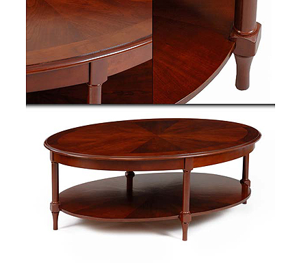 Clearance - Highgate Oval 1 Shelf Coffee Table
