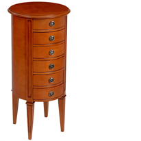 Origin Red Gloucester Round 6 Drawer Chest in Teak