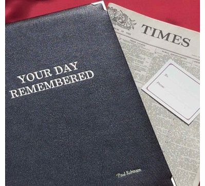 Original Anitque Times Newspaper in Leather