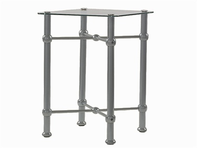 Original Bedstead Co Modern Bedside Table (Antique Silver) Small