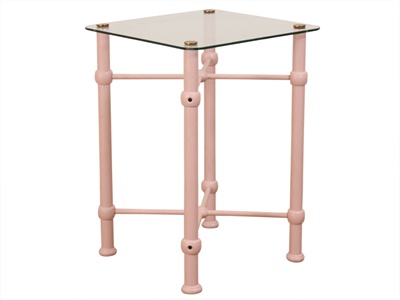 Original Bedstead Co Modern Bedside Table (Baby Pink) Small Single