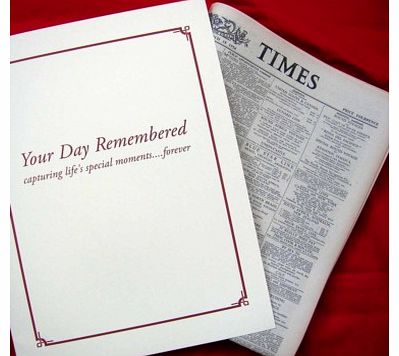 Original Birthday Newspaper 1108X