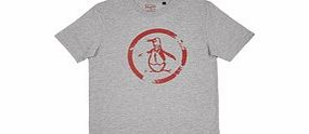 Original Penguin 2-7yrs grey and red logo cotton T-shirt