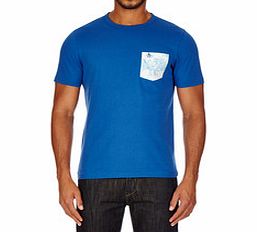 Original Penguin Blue printed pocket cotton T-shirt