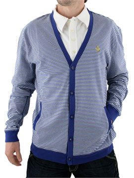 Original Penguin Blue Stripe Cardigan