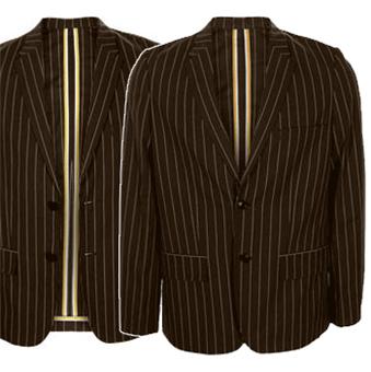 La Ponache Cotton Stripe Suit Jacket