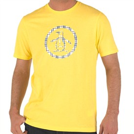 Original Penguin Mens Check Circle Logo T-Shirt