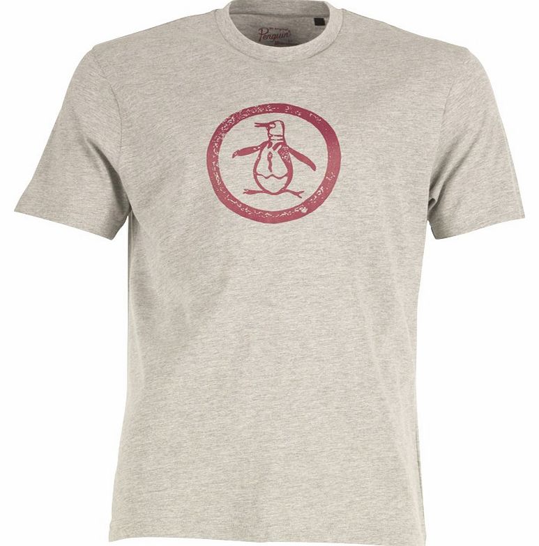 Original Penguin Mens Circle T-Shirt Rain Heather