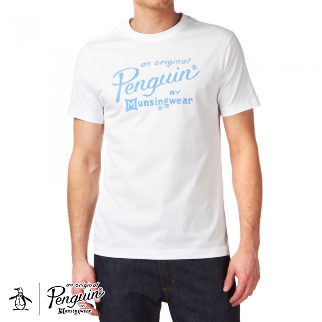 Original Penguin Mens Original Penguin Script Logo T-Shirt -