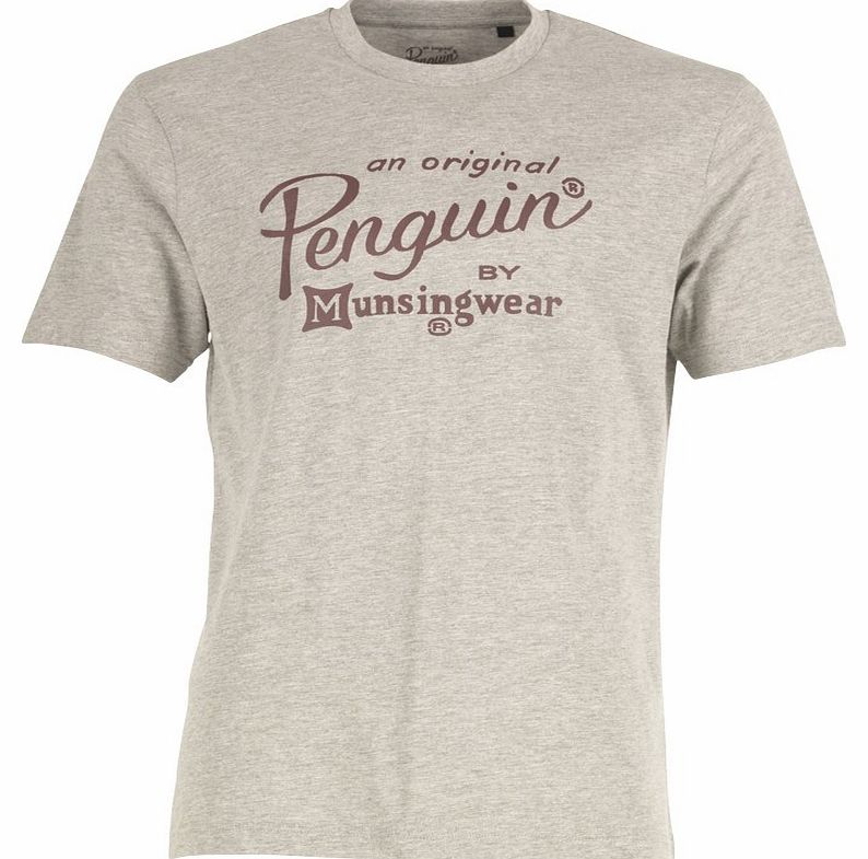 Mens Script Print T-Shirt Rain