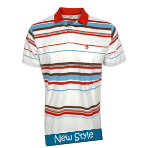 Penguin Striped Jersey Polo