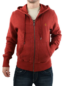 Original Penguin Red Secret Sam Zip Hoodie