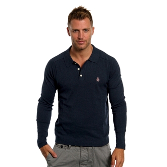 Original Penguin Saddle Long Sleeve Polo