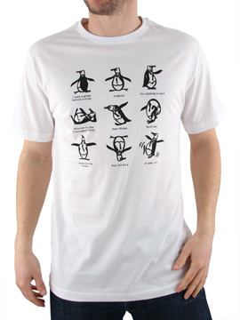 Original Penguin White Actions T-Shirt