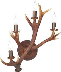 Original UK Made Antler Resin Wall Light Fitting