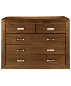 3 and 2 Drawer Chest - Walnut Finish