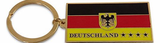 4 Stars World Cup Winners Stainless Steel Key Ring. German Football