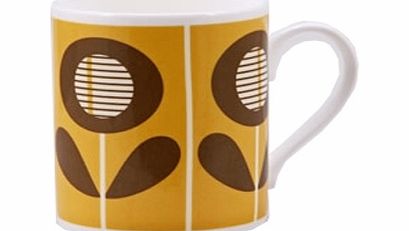 Box Flower Mug Ochre and Brown Box Flower Mug