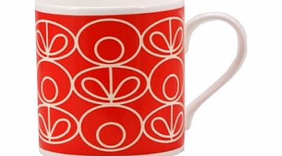 Orla Kiely Linear Flower Mug Red Linear Flower Mug Red