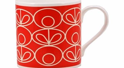 Linear Flower Mug Red Linear Flower Mug Red