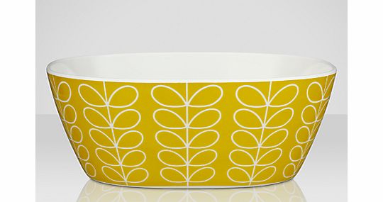 Orla Kiely Linear Stem Melamine Bowl, Lemon, Small