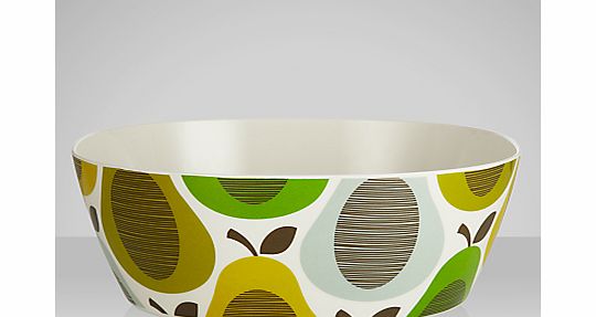Orla Kiely Pitcher Melamine Salad Bowl, Pear Mint
